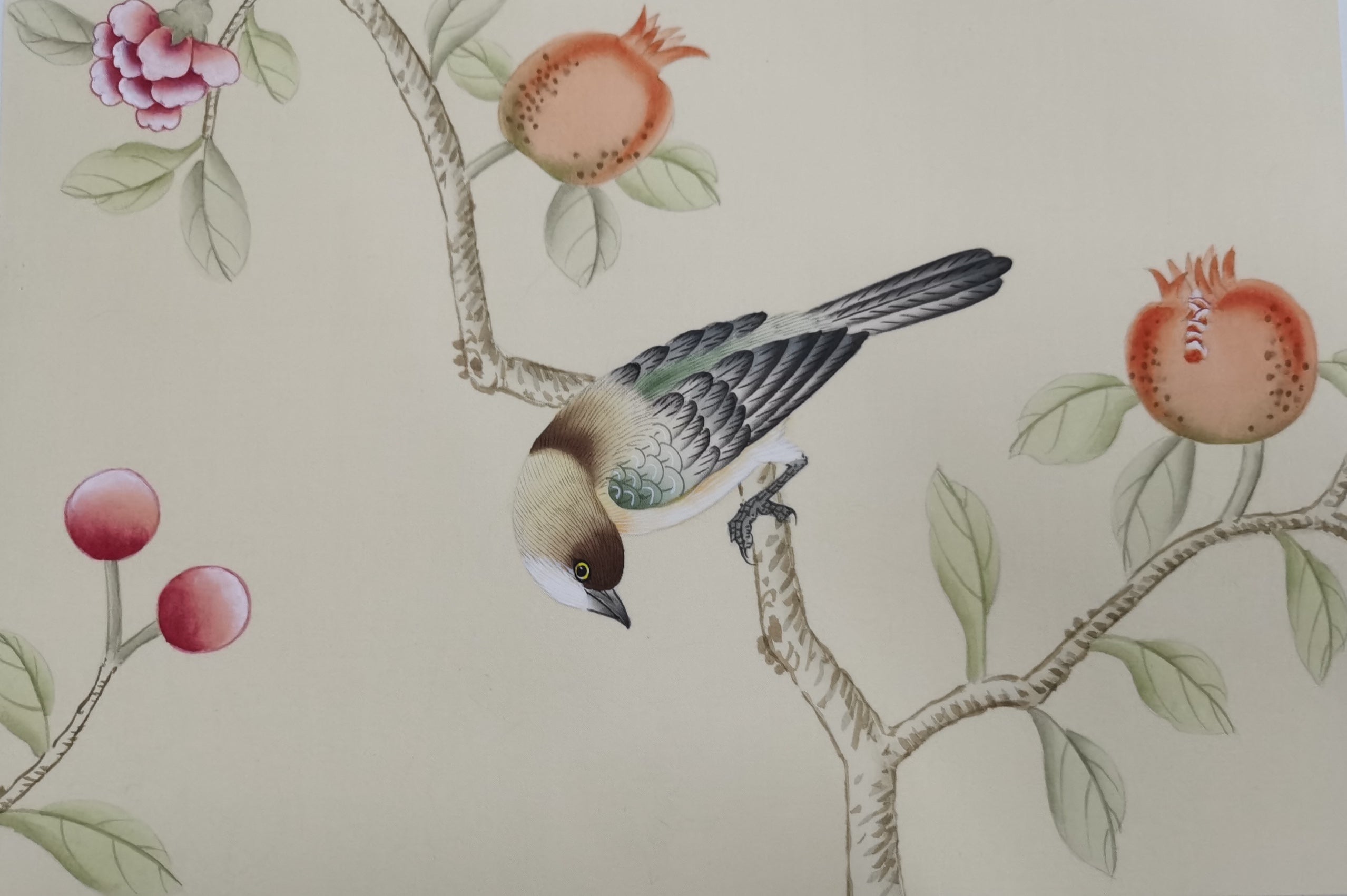 G-006 SAMPLE in STOCK for Chinoiserie Handpainted Wallpaper and Artwork